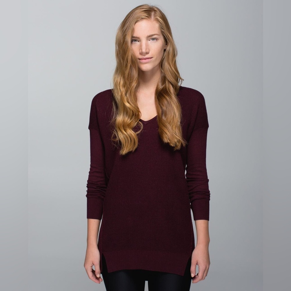 Lululemon dark gray sweater, size 2, excellent condition!